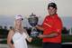 Patrick Reed and his wife, Justine, celebrate his second win of the season.