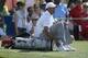 Tiger Woods even had time to take a break and adjust his shoes in 2012.