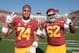 Khaliel Rodgers (right) will be an important player in the mix for a starting OL job.