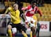 BORAS, SWEDEN - OCTOBER 3: Sebastian Holmen (L) of IF Elfsborg challenges Michy Batshuayi of R. Standard de Liege during the UEFA Europa League group stage match between IF Elfsborg and R. Standard de Liege held on October 3, 2013 at the Boras Arena, in
