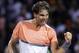 Rafael Nadal, of Spain, celebrates after defeating Lleyton Hewitt, of Australia, 6-1, 6-3 at the Sony Open tennis tournament, Saturday, March 22, 2014, in Key Biscayne, Fla. (AP Photo/Wilfredo Lee)