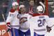 Montreal Canadiens forwards (from left) Max Pacioretty, David Desharnais and Thomas Vanek.