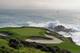 The seventh green at Pebble Beach Golf Links, Pebble Beach, Calif.