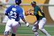 Daniel Robertson gets in on the spring training action against the Royals.