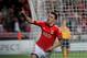 Spaniard Rodrigo leads Benfica's line.