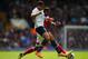 Zeki Fryers engages in one of a number of duels with Hugo Rodallega.