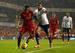 Zeki Fryers had one of his tougher outings at left-back after coming on against Liverpool.