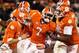 Cole Stoudt and Clemson celebrating a touchdown against Georgia Tech in 2013