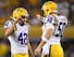 LSU kicker Colby Delahoussaye (left) and long snapper Reid Ferguson (right)
