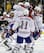 The Montreal Canadiens celebrate their Game 1 victory against the Boston Bruins.