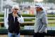 Bob Baffert and Bode Miller chit chat.
