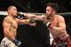 Jamie Varner (right) fights Abel Trujillo.