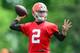 Johnny Manziel is currently third on the Cleveland Browns' quarterback depth chart. Will he stay there?