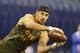 Tight end Crockett Gillmore at the scouting combine.