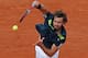 Ernests Gulbis during his quarterfinals match against Tomas Berdych at the 2014 French Open.