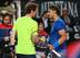 Andy Murray shakes Rafael Nadal's hand after their match in Rome.