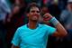 Rafael Nadal celebrates his win over David Ferrer in the quarterfinals of the 2014 French Open.