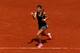 Lucie Safarova celebrates French Open win over Ana Ivanovic.