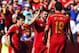David Villa struck twice for Spain.