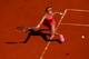 Eugenie Bouchard in her semifinals match at the French Open.