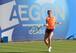 Belinda Bencic hits a forehand at teh Aegon Classic in Birmingham, England.