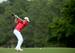 Rory McIlroy prepares to unleash one of his booming drives.