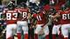 Julio Jones celebrating with teammates