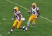 Odell Beckham Jr. (right) runs behind Terrence Magee (left) on a kickoff return in the 2014 Outback Bowl.