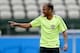 Brazil's Neymar, who's already netted a brace, has a laugh during training
