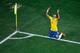 Neymar celebrates netting against Croatia