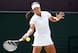 Li Na hits a forehand during her second-round match at Wimbledon.