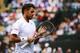 Stanislas Wawrinka concentrates during his second-round match at Wimbledon.