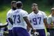 Everson Griffen (97) and Sharrif Floyd (73) are part of the Minnesota Vikings' new-look starting defensive line.
