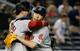 Pierzynski's time hugging closer Koji Uehara may be short.
