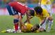Neymar's World Cup is over after a nasty challenge from Colombia's Zuniga.
