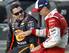 Tony Stewart (left) with Kevin Harvick