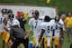Ben Roethlisberger chats with Antonio Brown after an incomplete pass.