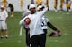 Le'Veon Bell may have sat out of practice, but he still took some time to test out his arm.