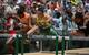 WR Devon Allen running the 110-meter hurdles.