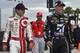 Teammates Kyle Larson (left) and Jamie McMurray.