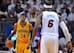 George (left) will miss the entire season due to an injury suffered while playing with the USA men's team this summer.