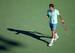 Roger Federer fist pumps during his match in Cincinnati.