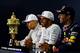Valtteri Bottas, Lewis Hamilton and Daniel Ricciardo.
