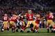 Quarterback Blaine Gabbert struggled behind the 49ers' makeshift offensive line.