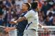 Brandao, in white, and Thiago Motta