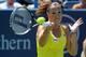 Jelena Jankovic hits a forehand during the quarterfinal match against Serena Williams at the Western & Southern Open in Cincinnati.
