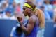 Serena Williams celebrates an ace with a fist pump during the final of the Western & Southern Open in Cincinnati.