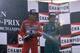 Thierry Boutsen on the podium with Ayrton Senna before his disqualification.