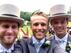Max Chilton (centre) at his brother's wedding.