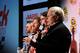 Owner Rick Hendrick (with microphone) already has seen his organization have a memorable year.